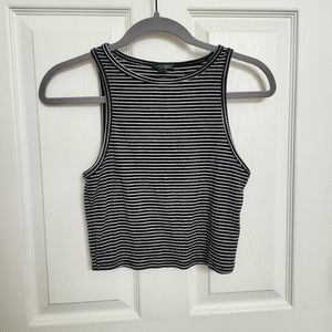 Wild Fable Cropped Striped Racerback Women's Top Size Small